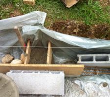 Pour mis en place de caniveau