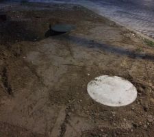 Cuve de récupération des eaux de pluie et puit perdu