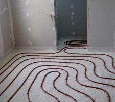 Plancher chauffant chambre rdc.