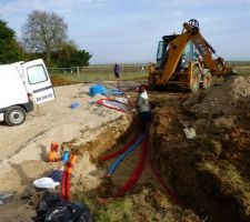 Création des tranchées techniques - Fourreaux EDF, Eau, Sonnette, Portail électrique ...