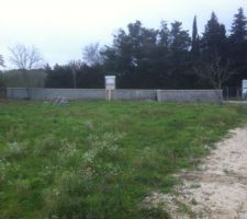 Chaperon sur le mur de clôture