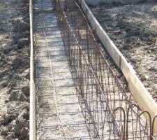 Mise en place du ferraillage des fondations