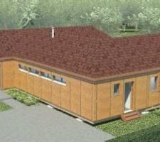 Vue 3D façade arrière au Nord