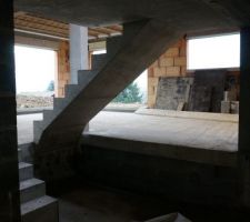 Escalier vu du local technique