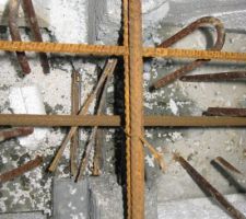 Vue de dessus sur la portance des poutrelles