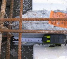 Vue de dessus sur la portance des poutrelles