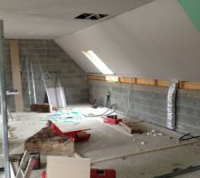Etage avant le montage des murs intérieurs