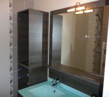 Meuble de salle de bain avec colonne