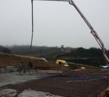 Coulage de la dalle rdc 170 m2 en 1 fois
