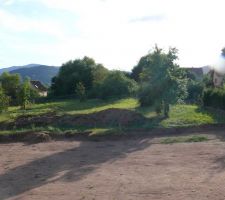 Le terrain. Vue d'Est en Ouest.