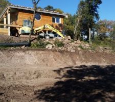 La plateforme prete a acceuillir la grue