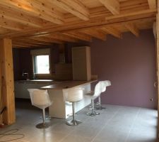 Fin de la pose de notre cuisine ....et du carrelage des pièces du bas
Concernant la cuisine,il s'agit d'un modèle de chez cuisinella en blanc laque et bois
Pour le carrelage nous avons choisi le carrelage studio alliage pleine masse en 60x60 pour la grande pièce a vivre et pour les autres pièces le même mais en 30x60
Au fond du salon ,nous avons commandé en même temps chez cuisinella le meuble bas TV identique au meubles de cuisine en laqu? blanc...