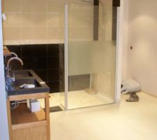 DOUCHE ITALIENNE
Carrelage ardoise fonc&eacute;   clair
Chambre carrelage imitation parquet clair