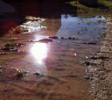 Flaques géantes après des jours et des jours de pluie