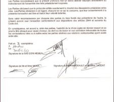 Voici le protocole d'accord rédigé et proposé par le cst.