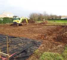 Depuis l'entr&eacute;e sur le terrain.