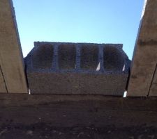 Mise en place des poutrelles pour la future dalle du R1
Les hourdis viennent repos&eacute;s sur les poutrelles