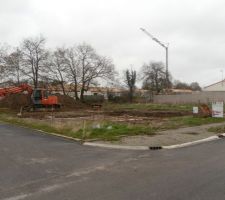 Vue Sud Ouest (terrassement en cours)