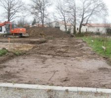 Vue du sud (Futur extension "Garage 40m2" et "Buanderie 7m2")