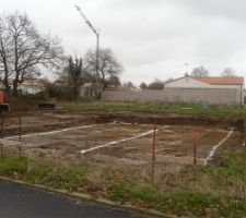 Vue du Sud Ouest ( Traçage des fondations )
