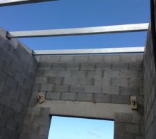 Charpente métallique en panne
La couverture sera faite avec de la tôle ondulée