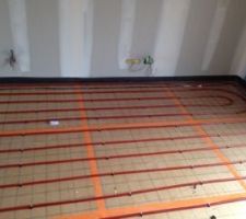 Pose de plancher chauffant