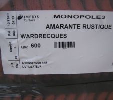 Tuiles: "monopoles AMARANTE RUSTIQUE" de IMERYS