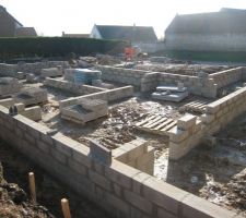 élévation du vide sanitaire vu de l'arrière de la maison