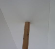 Fissures plafond salon.