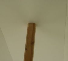 Fissures plafond salon.