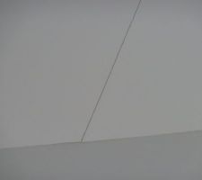 Fissures plafond salon.