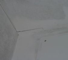 Fissures plafond du couloir étage.