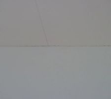 Fissures plafond salon.