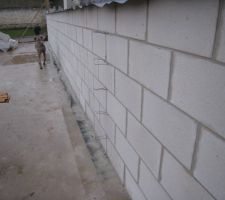 &eacute;l&eacute;vation du mur du pignon gauche en limite de propri&eacute;t&eacute;