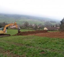 Fin du premier jour de terrassement
