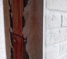 Redressement de tableaux, super travail des maçons, le rendu est super sympa!