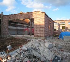 élévation des murs garage jusqu'au chainage