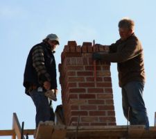 Derniers travaux de ma&ccedil;onneries: la chemin&eacute;e