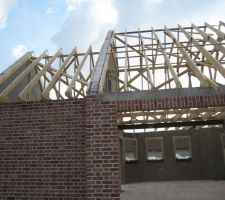 Charpente sur salon, s&eacute;jour