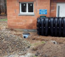 Travaux d'assainissement, fosse septique et bac à graisse