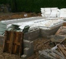 Pose des isolants du plancher