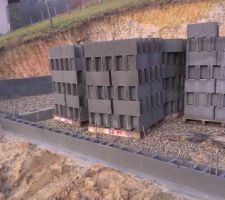 Vue d'ensemble : murets fondations