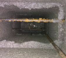 Futur parpaings banchés : Peu de ferraillage (moitié)