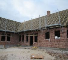 Lattage de la charpente en fa&ccedil;ade