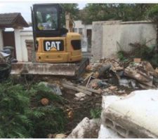 Retrait des tuyas d&eacute;molition