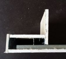 Détail d'assemblage du placo pour l'éclairage indirect (plafond salon)