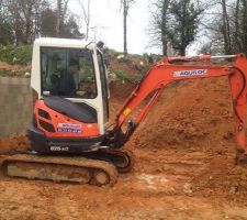 Fondation du mur de soutènement de 3m de haut