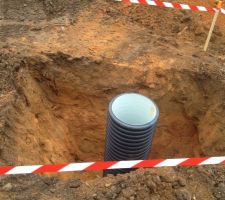 Puisard pour eaux des drains