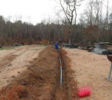 Tranché des eaux pluviaux