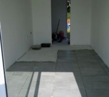 Le carrelage du studio.